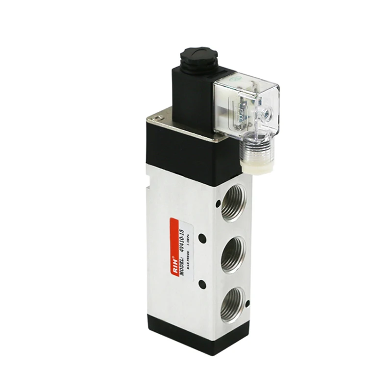 4V series aluminum alloy hard solenoid valve control directional valve 4V410-15 two position five air pneumatic solenoid valve