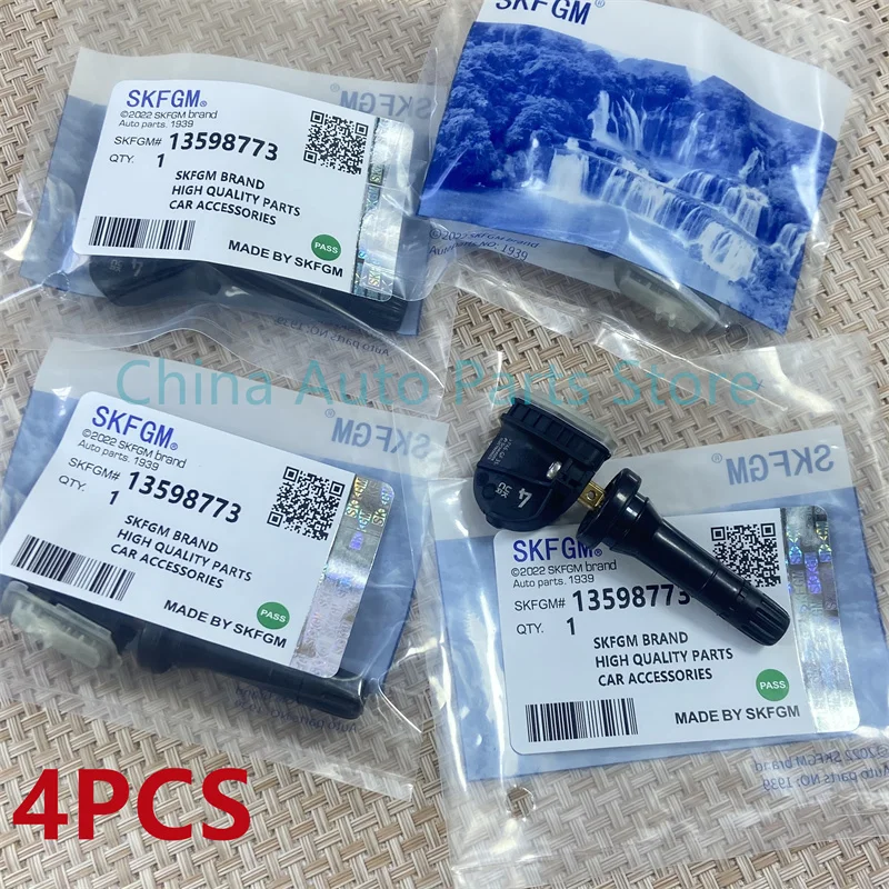 4PCS.   13598773 Tire Pressure Sensor For Cadillac CT6 SRX Chevrolet Aveo Malibu Opel Antara Mokka TPMS 433MHZ 13516165 13589601