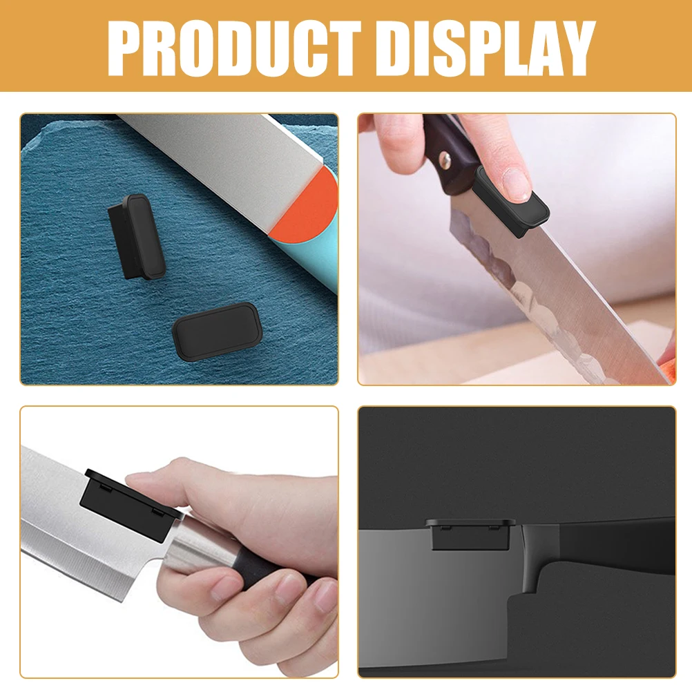 

Labor-Saving Knife Back Assistor Shield Finger Guard Cutter Grip Protector Compact Plastic Kitchen Tool Space-Saving Stand
