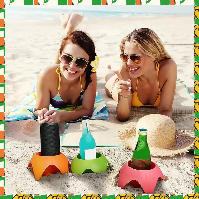 Professional Tool Beach Cup Holder Trip Must Haves Sand Cup Holders For Women Adults Family Friends Beach Vacation Supplies Acce