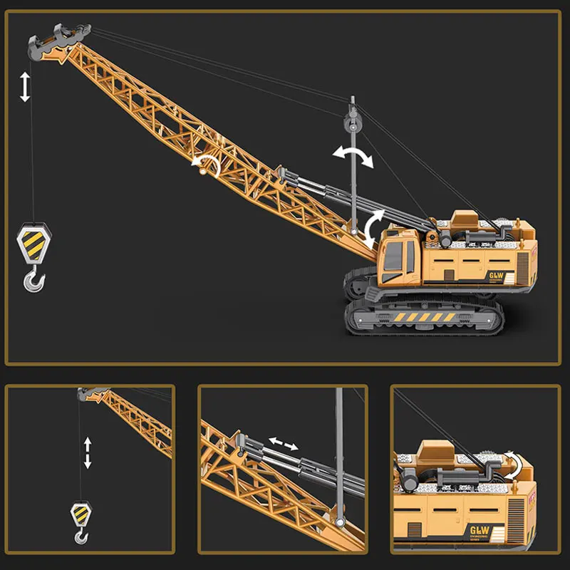 1:55 11 estilos escala alta simulação liga brinquedos diecast carregador bulldozer escavadeira engenharia caminhão construção meninos presentes