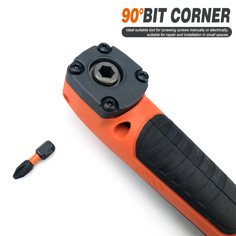 Right Angle Attachment Electric Screwdriver Repair 90 Degree Corner Device Screwdriver Socket Adapter Drill Bit Corner Adapter