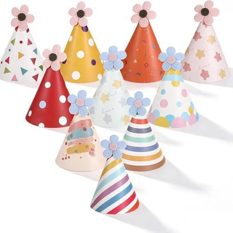 10Pcs Adjustable Mini Pet Party Hats For Dogs And Cats - Birthday Celebration Accessories