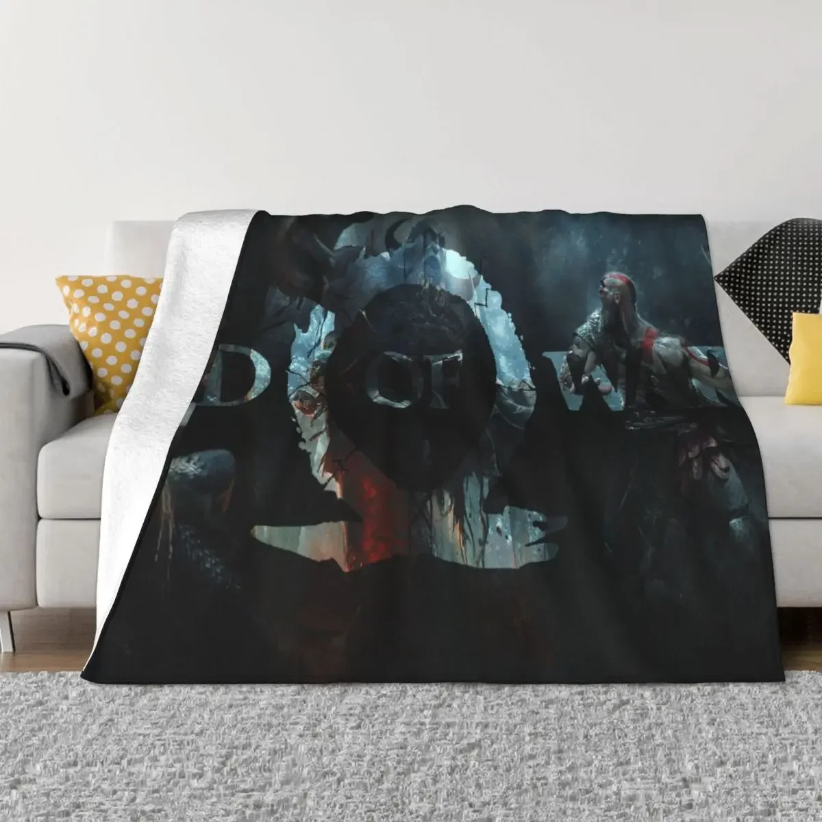 

God Of War Kratos Baby Blankets Sofa Cover Flannel Textile Decor Game Cartoon Soft Babe Carpetss For Bedding Office Rug Piece