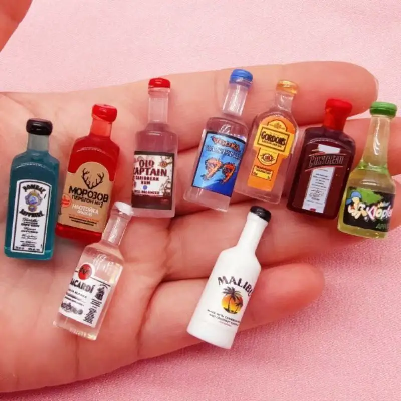 11pcs Mini Simulation Resin 3D Pendant Earrings Keychain Pendant DIY Accessories view 2