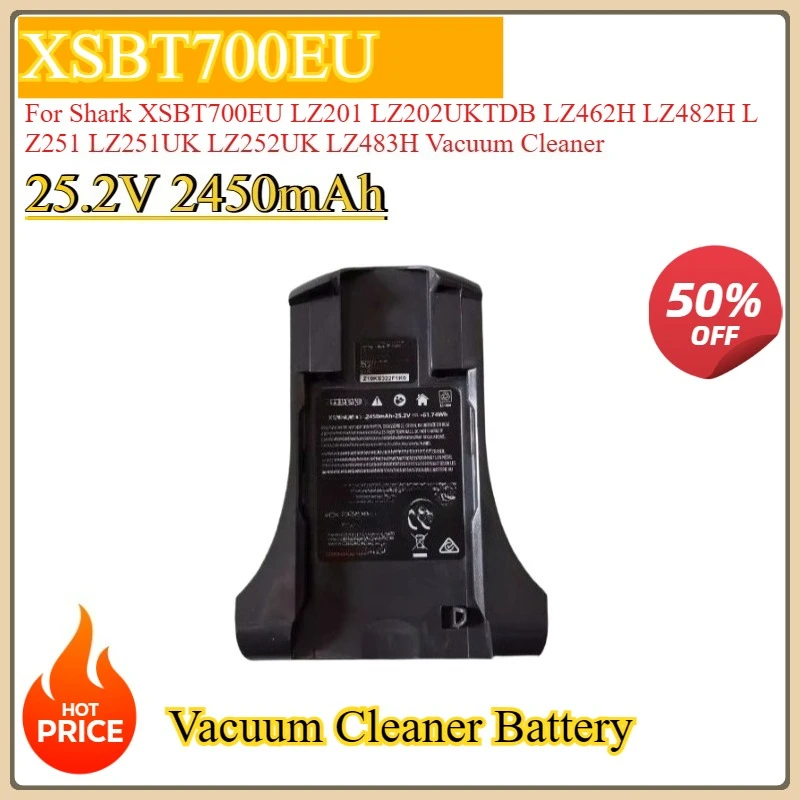 

New Replacement Battery 2450mAh for Shark XSBT700EU LZ201 LZ202UKTDB LZ462H LZ482H LZ251 LZ251UK LZ252UK LZ483H Vacuum Cleaner