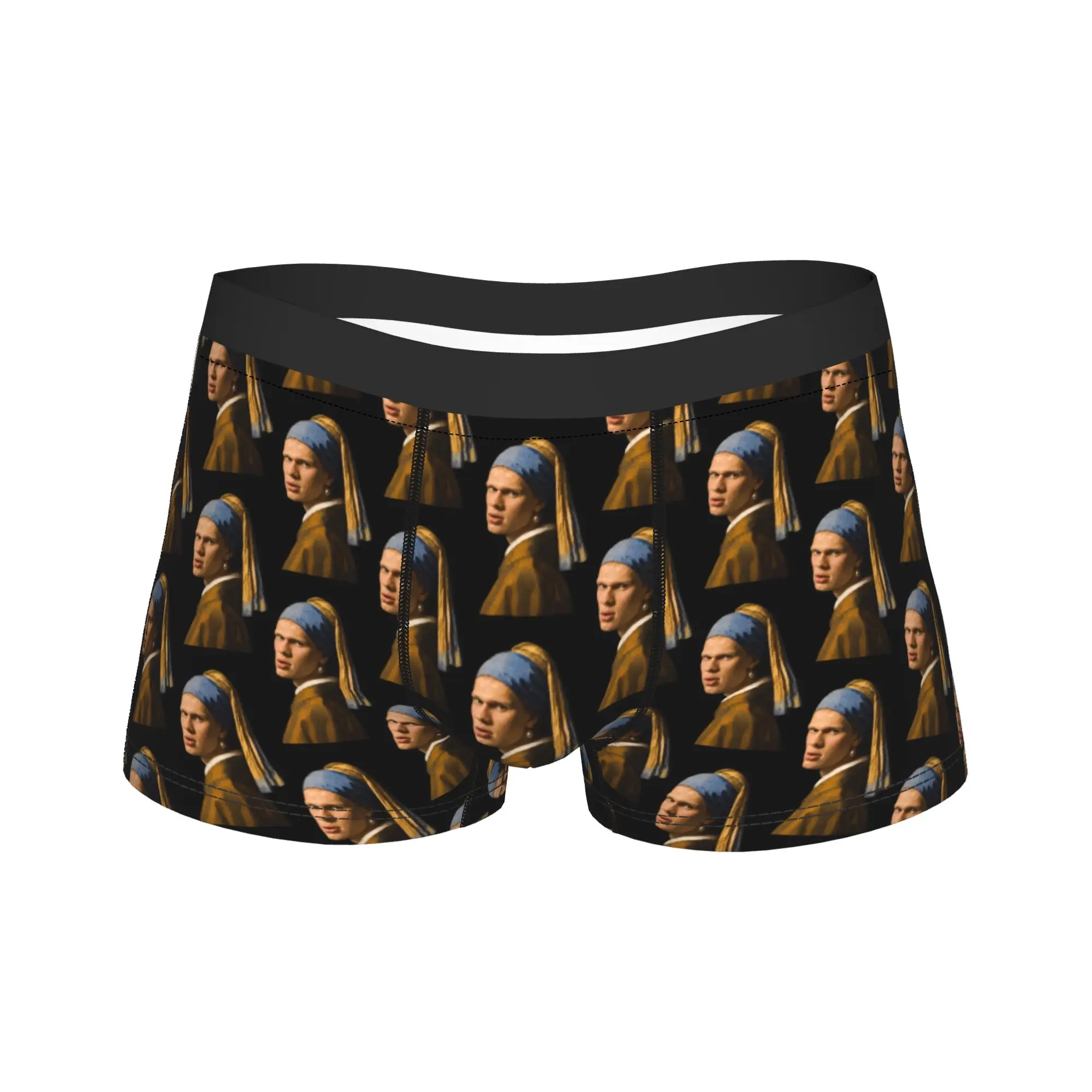 Men's Haalands Meme Long Underwear Football Star Humor Boxer Briefs Shorts Panties Male Soft Underpants M-XXL