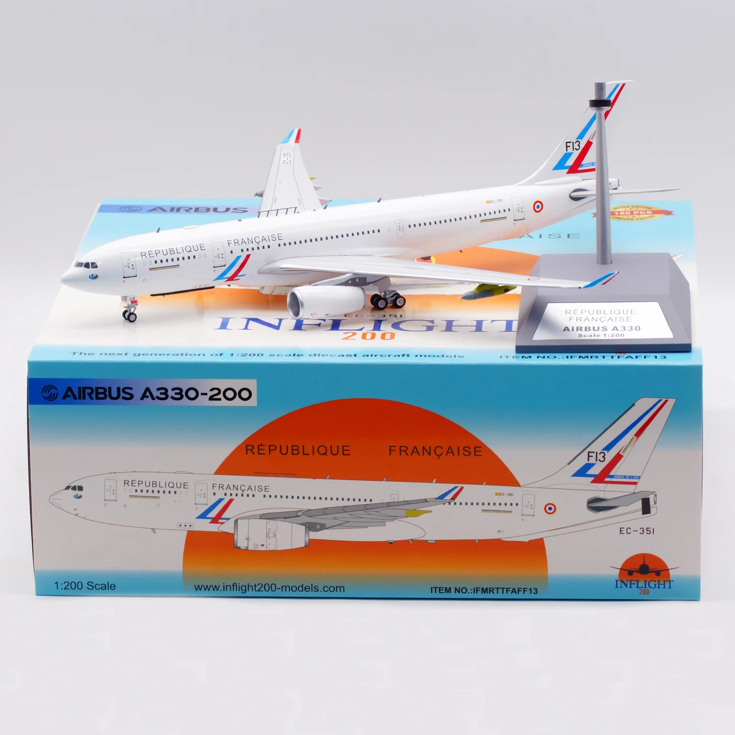 

IFMRTTFAFF13 Alloy Collectible Plane INFLIGHT 1:200 France Air Force Airbus A330-243MRTT Diecast Aircraft Jet Model EC-351