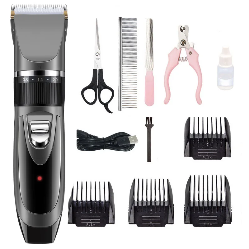 Dog Clipper Pet Grooming Kit Electric Pet Shaver Rechargeable Pet Hair Trimmer Dog Cat Low-noise Hair Clipper Grooming Shaver