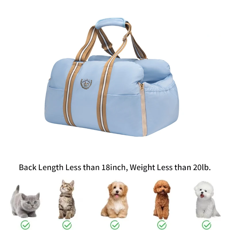 Wakytu dog car seat is a small dog car lift with a storage bag, waterproof, and the pet travel bed weighs up to 9 kilograms