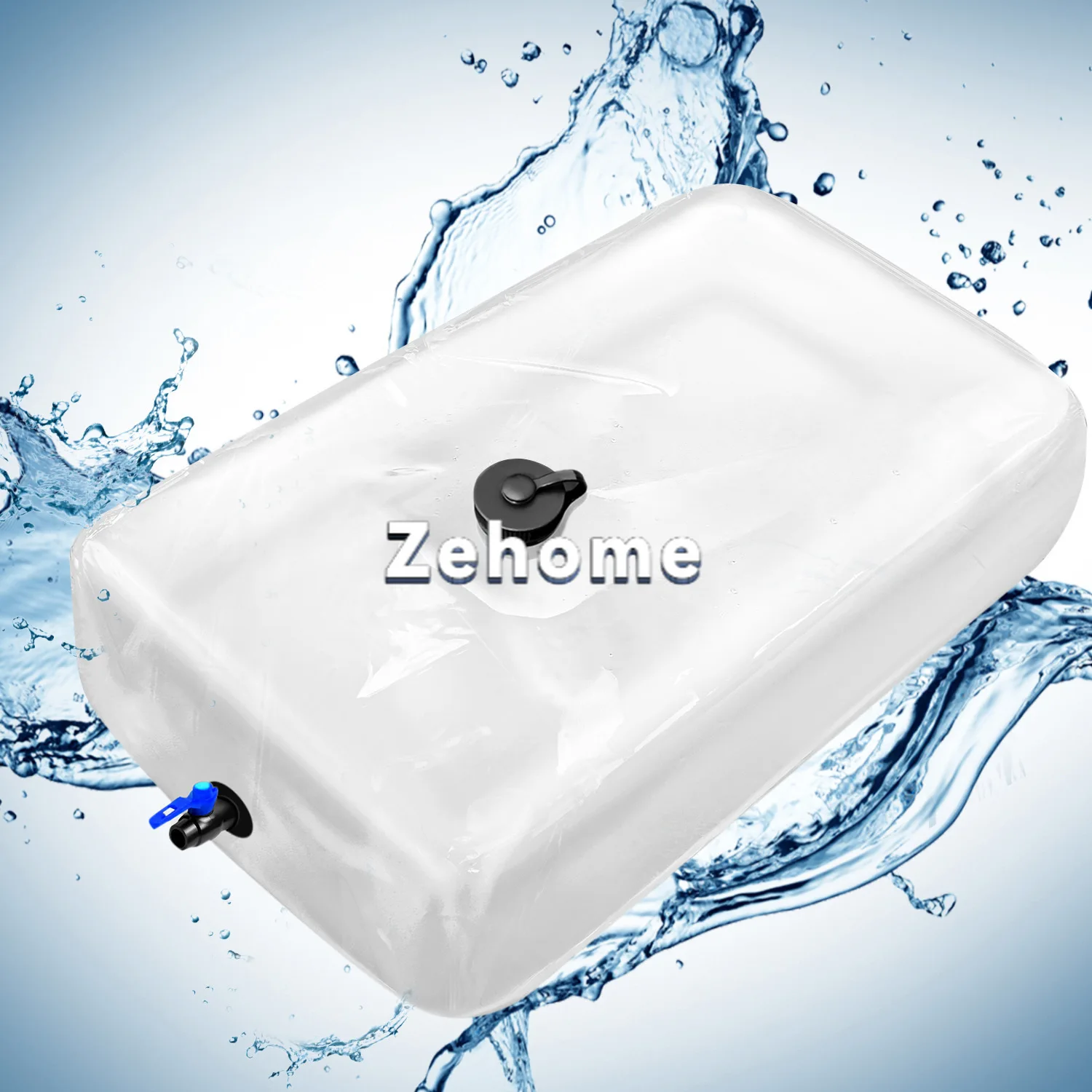 Cross-border foldable portable water storage bag, outdoor hiking, transparent thickened, large capacity