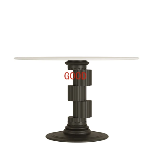 

Retro Round Table Dining Table in Dining Room Roman Column Large