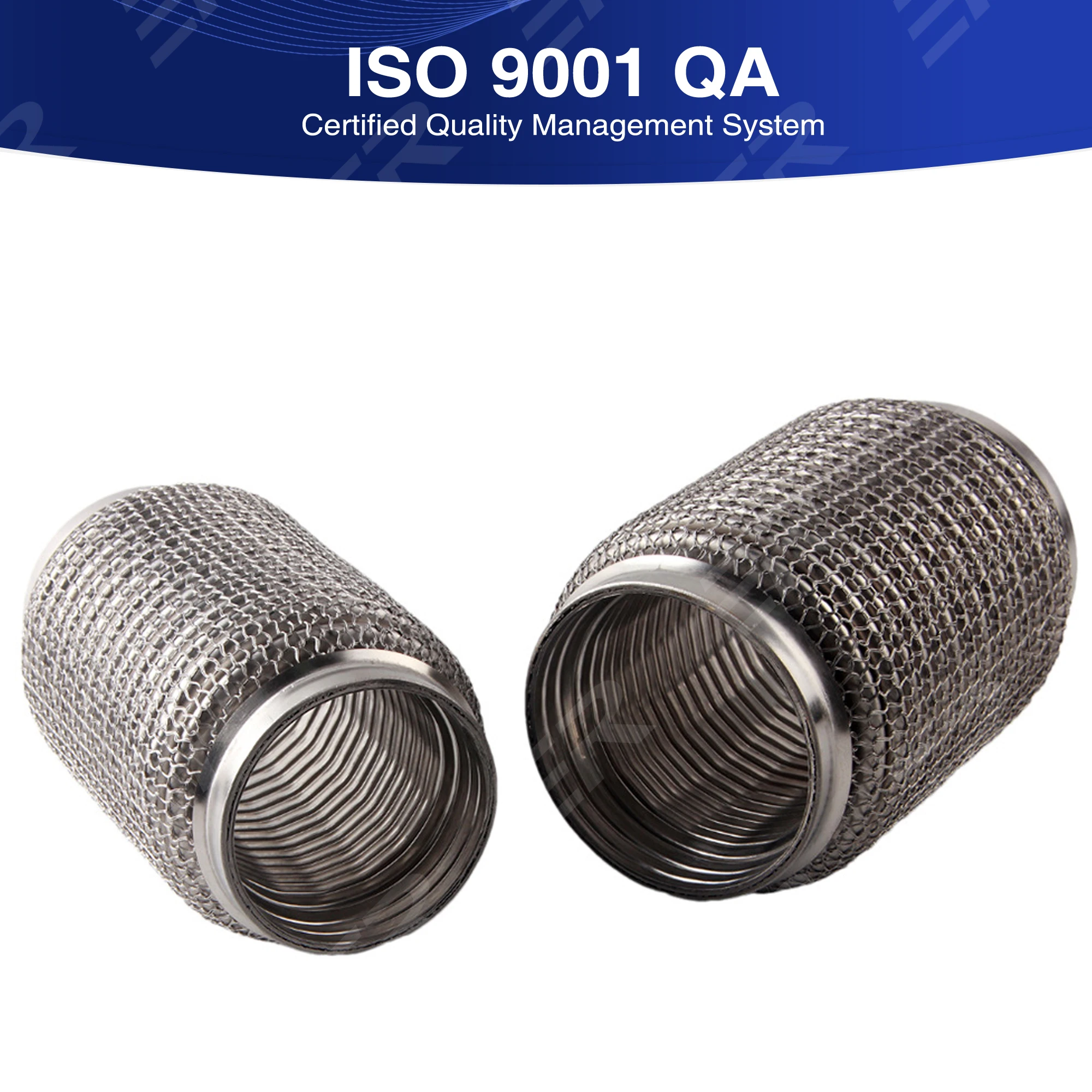 1 قطعة مدخل 64 مللي متر/76 مللي متر سيارة العادم أنبوب الفولاذ المقاوم للصدأ العادم فليكس أنابيب أنبوب فليكس المقرنة مع التعشيق سوبر شبكة مرنة