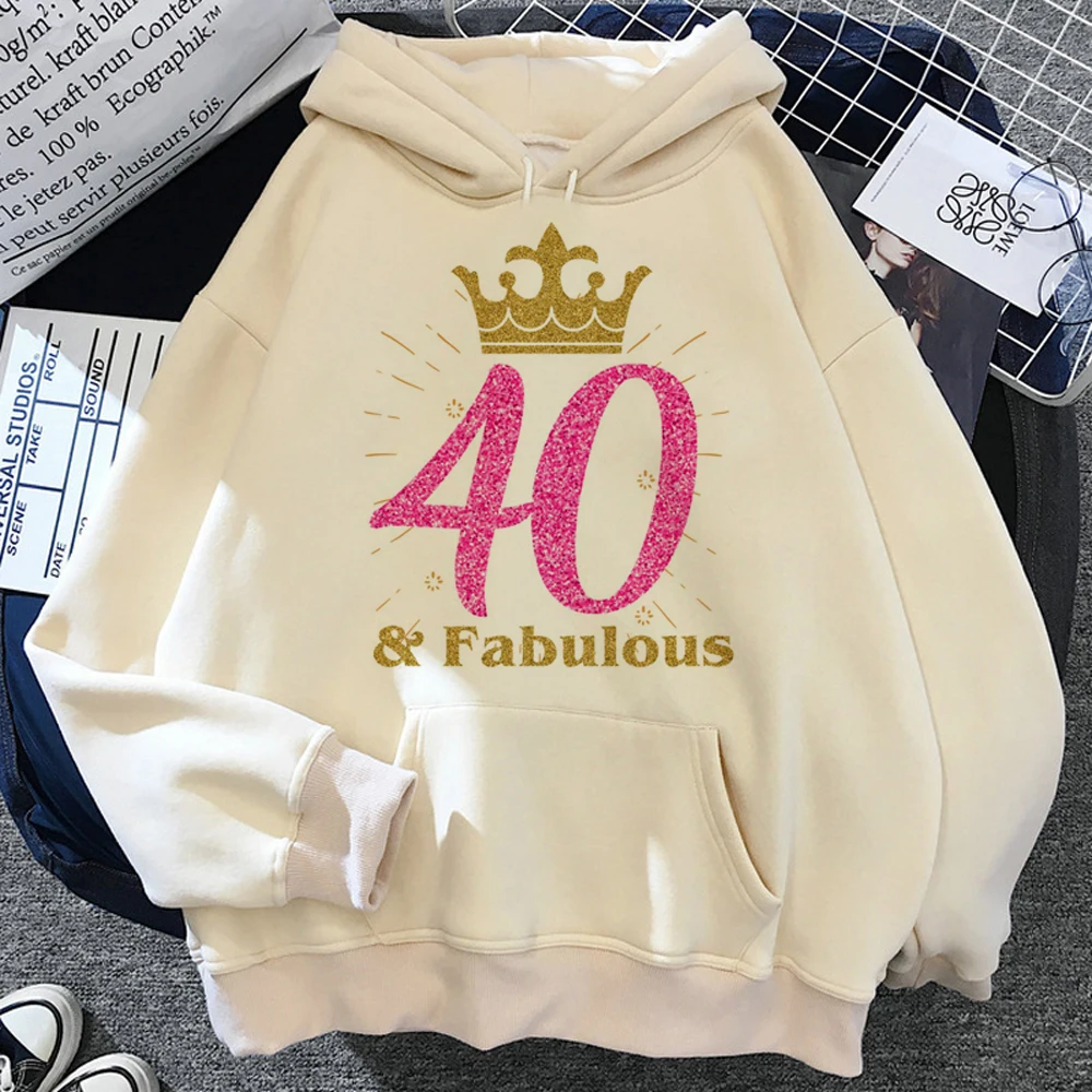 40 Ans 40th Years Birthday hoodie pattern anime printed design harajuku Japanese designer female sweatshirts manga harajuku