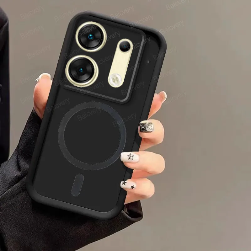 for infinix ZERO 30 4G / ZERO 30 5G Phone Case Cover Funda Capa Camera Lens Protect Support Magnetic Wireless Charger Sticker