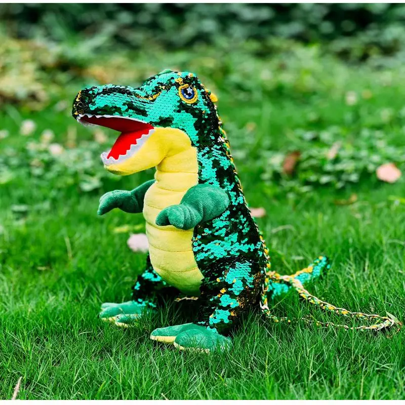 

Лидер продаж [новый продукт] Симпатичная сумка-динозавр с блестками, кукла с животными, наполненная через плечо, мужские и женские подарки на день рождения, в наличии