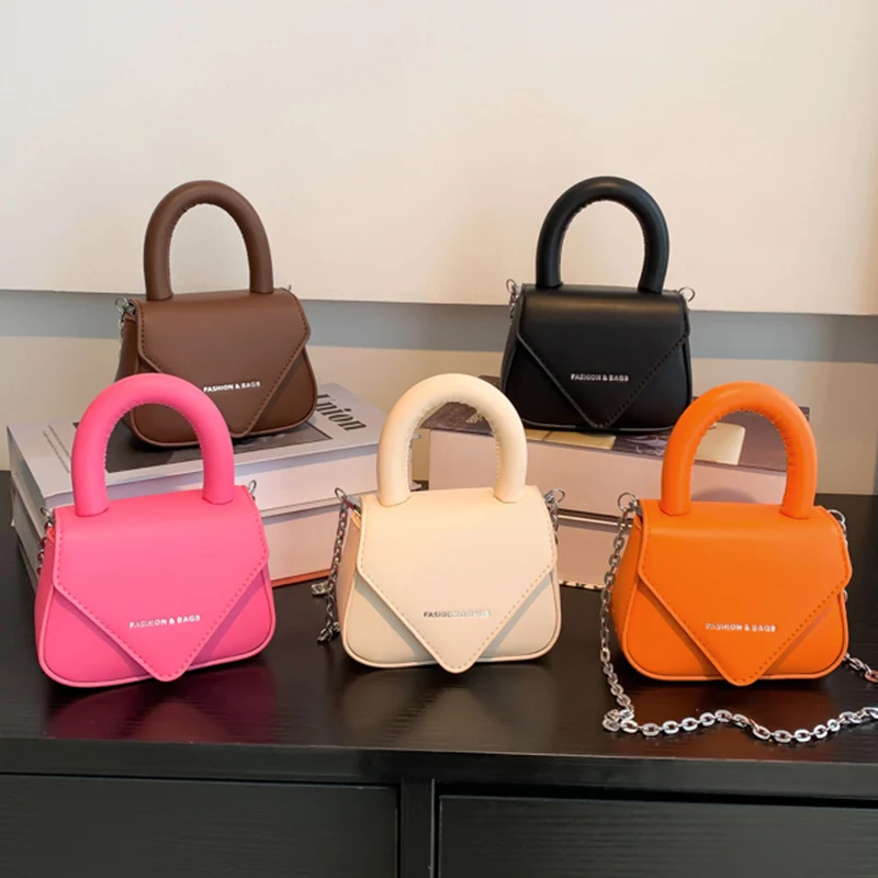 2023 Brand Women Pink Orange Mini Handbag and Purses Small Totes Shoulder Bags Lady Chain Crossbody Bags Lipstick Bags Clutch