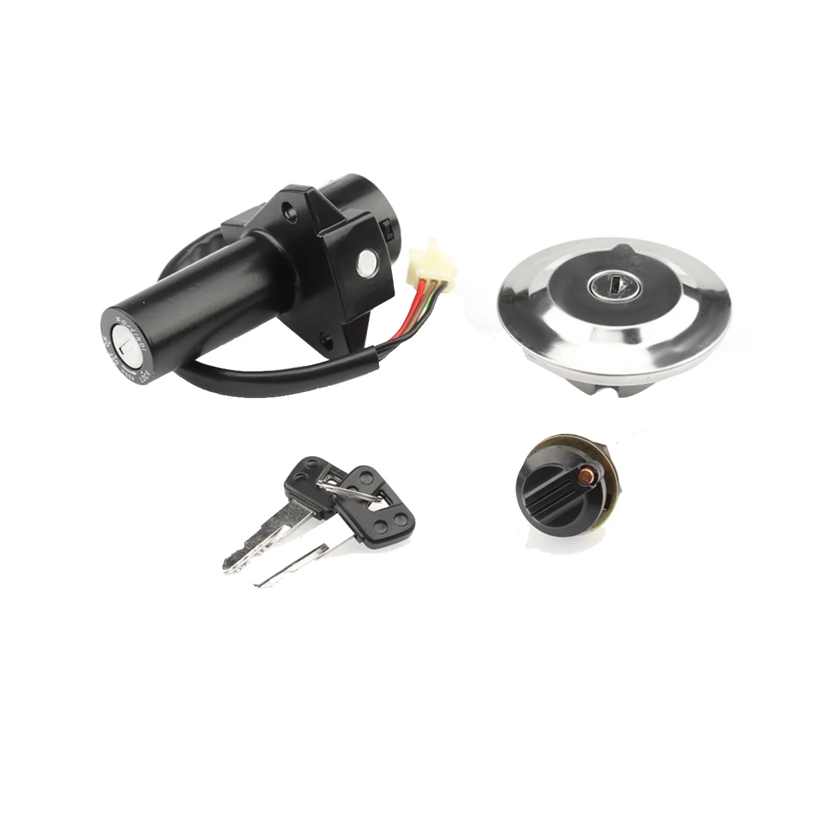 Ignition Switch Lock Door Set Electric Door Lock Set Lock Fuel Tank Cover for YBR125