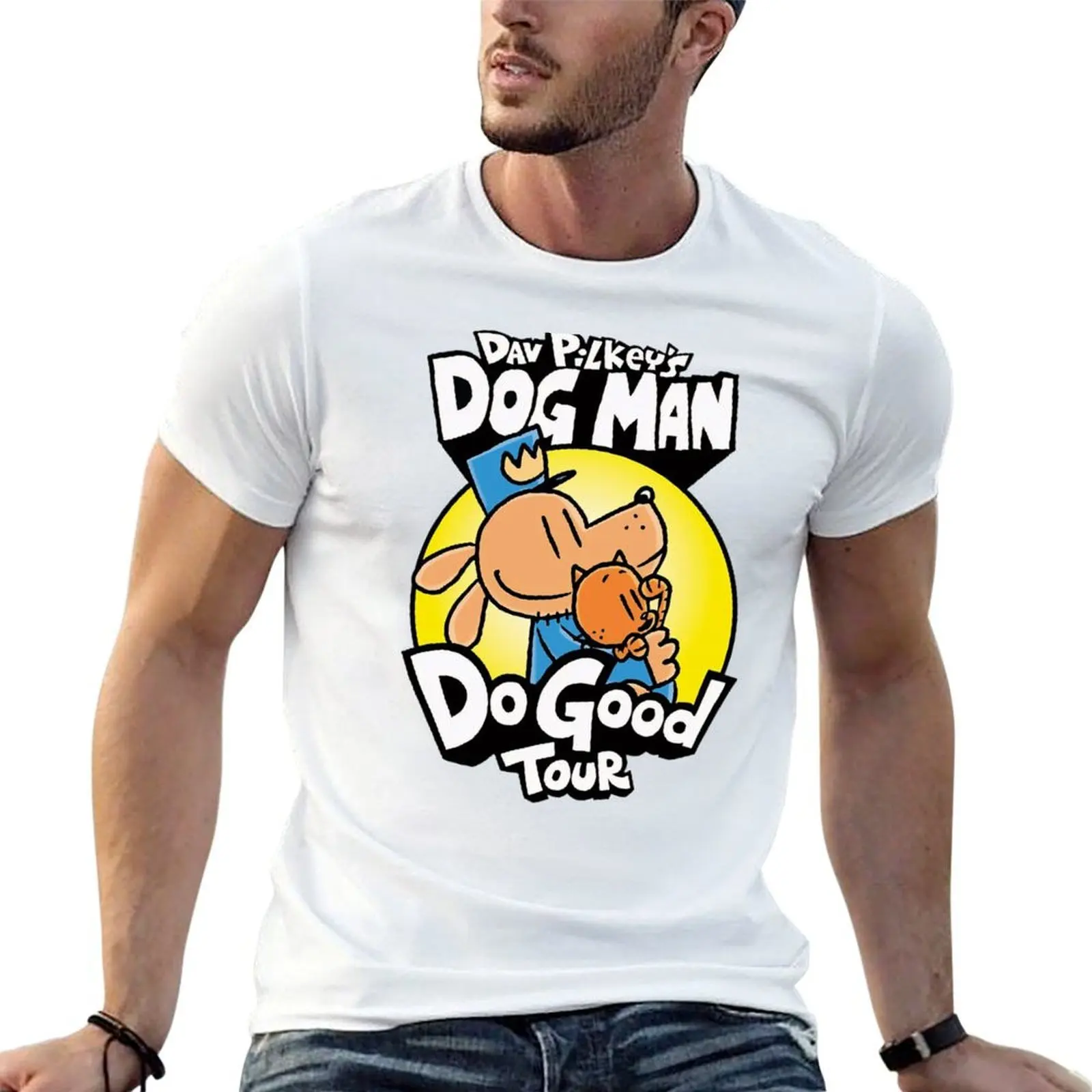 

Dog And Cat Do Good Tour T-Shirt t shirt man plain cotton tshirt 100% t shirts for man pack white T-shirt