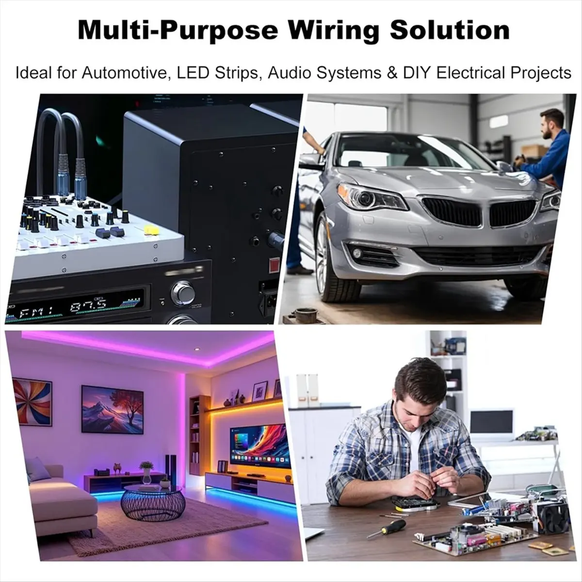 Reliable- 10Packs T Tap Wire Connectors Mini Automotive Splice for Wiring Quick 24-20 AWG Cable Splitter