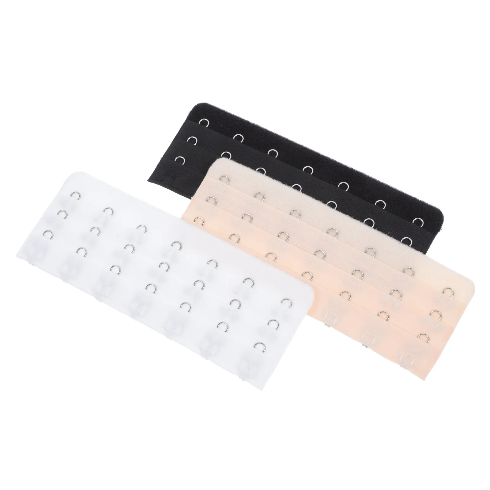 3 piezas de extensor de sujetador de acero inoxidable con 7 ganchos y 3 filas, gancho extendido para ajuste cómodo en sujetadores moldeadores y ropa interior.
