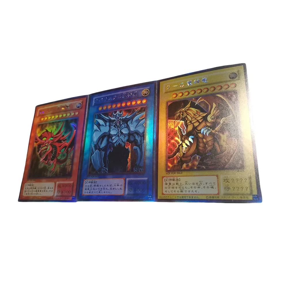 Anime Yu-Gi-Oh DIY ACG Slifer Dragon Obelisk Tournament Game Card Boys Toys Collectible Card Christmas Birthday Gifts Board Game