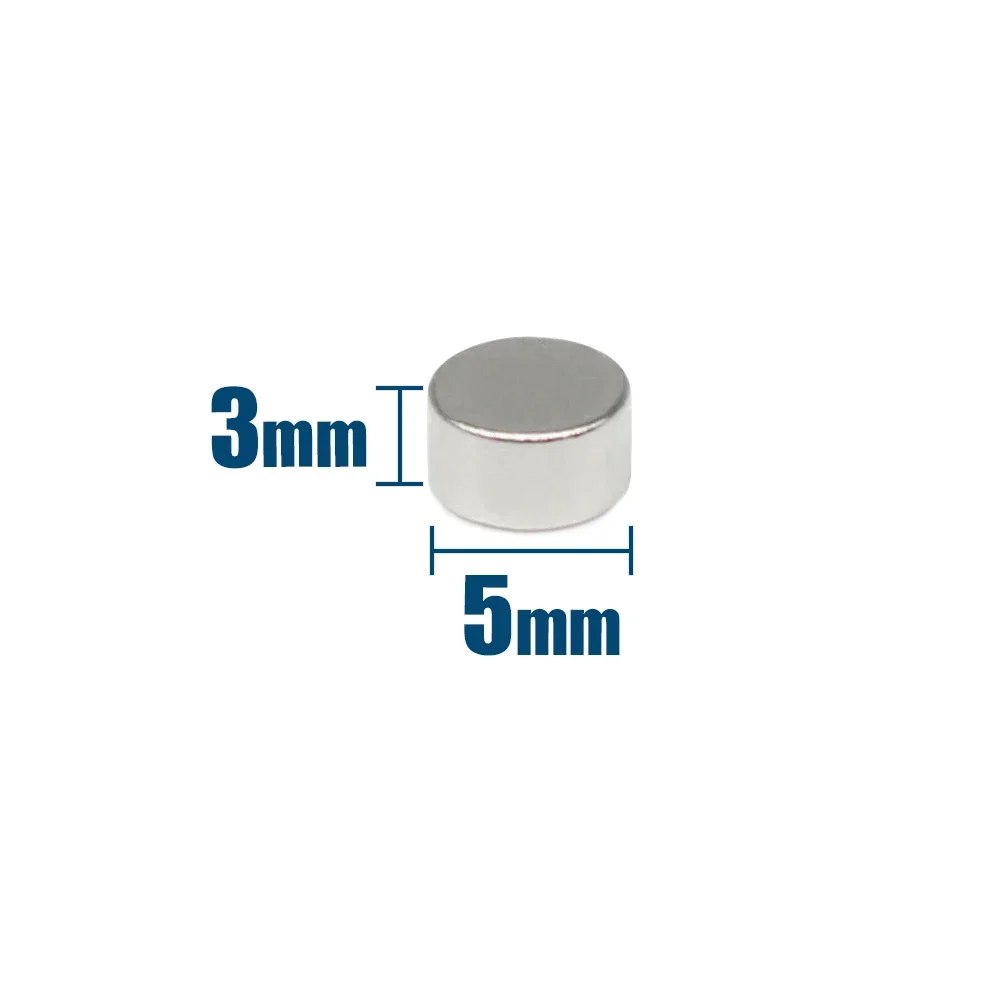 100/200/500/1000PCS 5x3mm Mini Disc Super Strong Search Magnet Small Round Neodymium Magnets N35 Fridge Magnetic Sheet