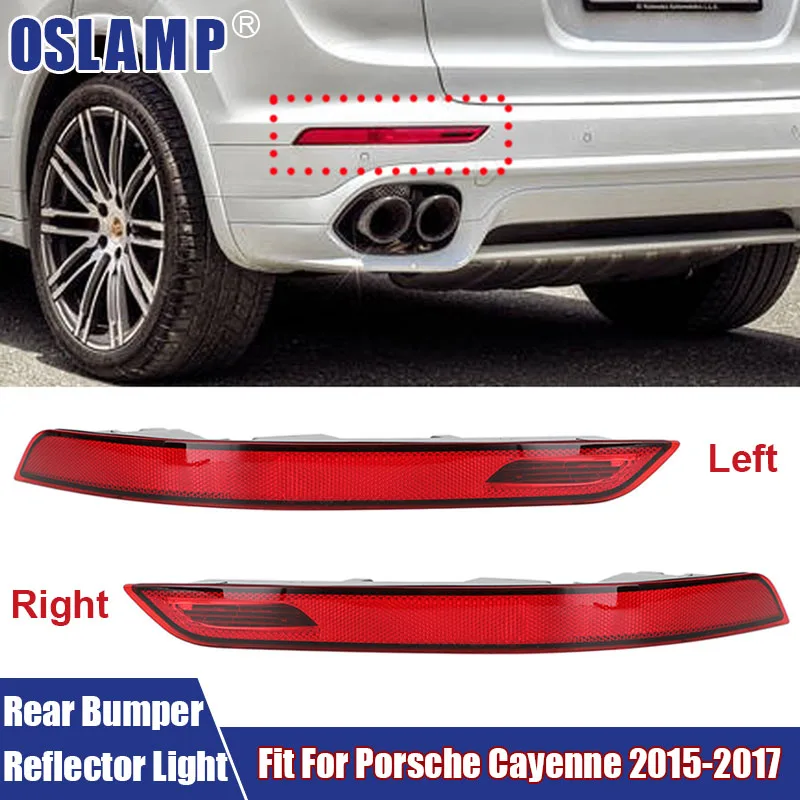 

Car Tail Brake Light Left & Right Rear Bumper Fog Reflector Light With Bulb For Porsche Cayenne 2015-2017 5863110510 95863110610