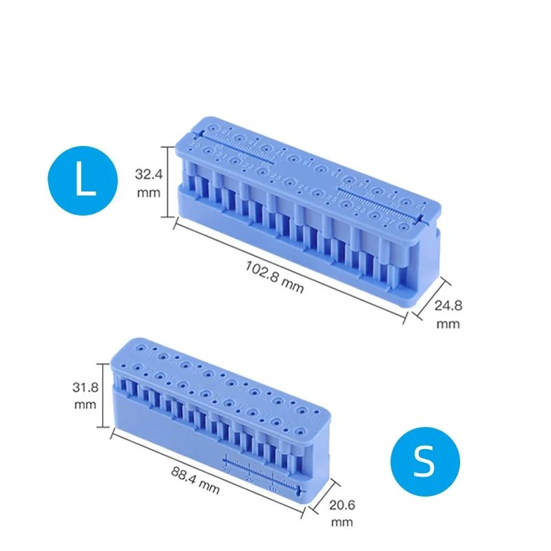 1pc Dental Root Canal Measurement Table Marked Gutta Percha Ruler Instrument Holder Disinfectable Dental Root Canal Table