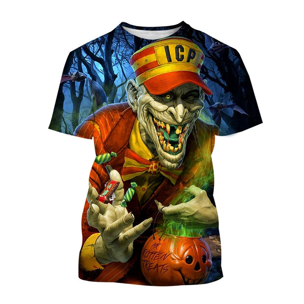 Newest Men\'s Fashion Insane Clown Posse Icp Joker Cards 3D Printed T Shirt Casual Rock Hip Hop Short Sleeve Tee Shirt Tops