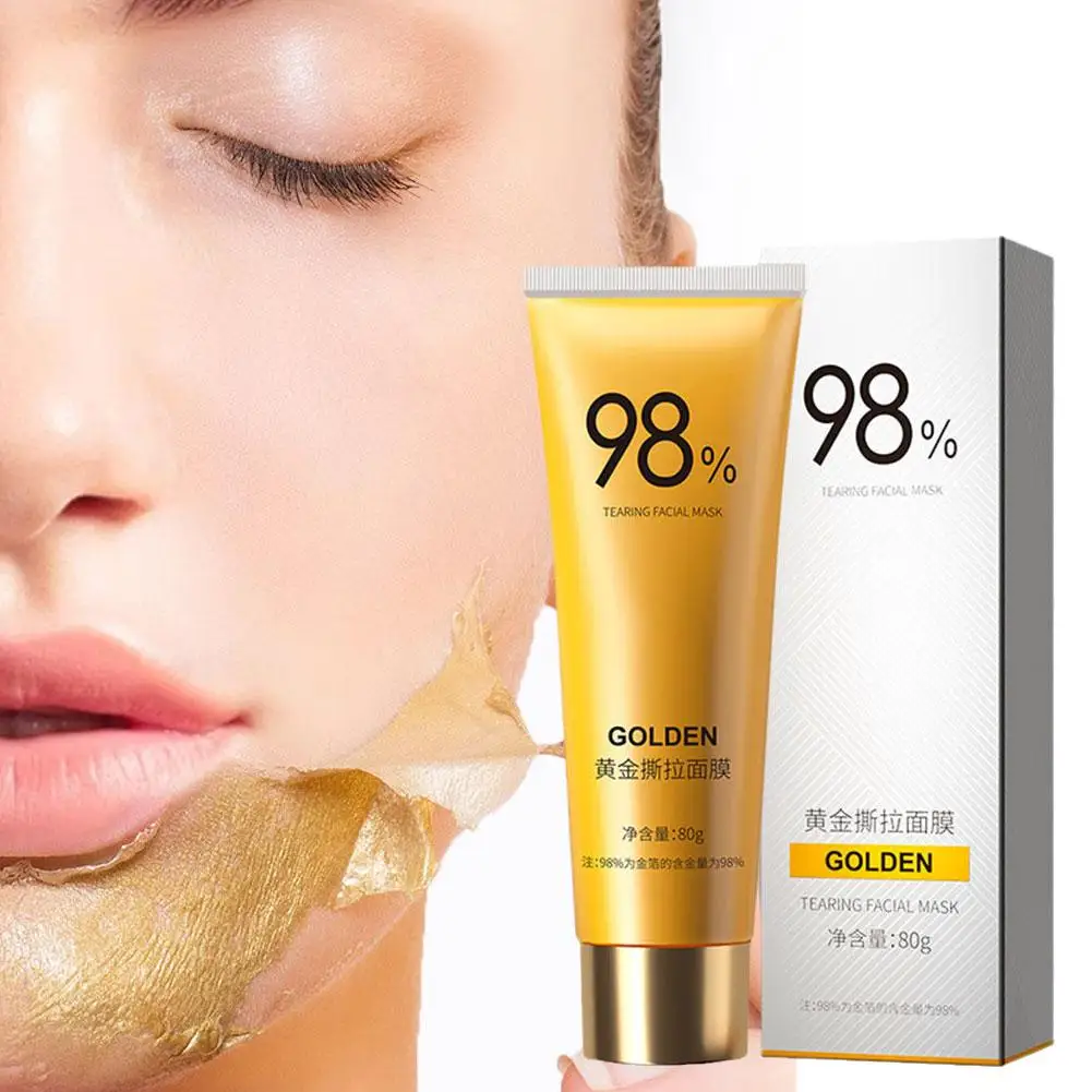 

80g Gold Peel Mask Lightens Blackheads Cleanses Pores Tightens Nose Deeply Mask Girl Mask T0S6 Facial Cleans Pores Tightens L0D6