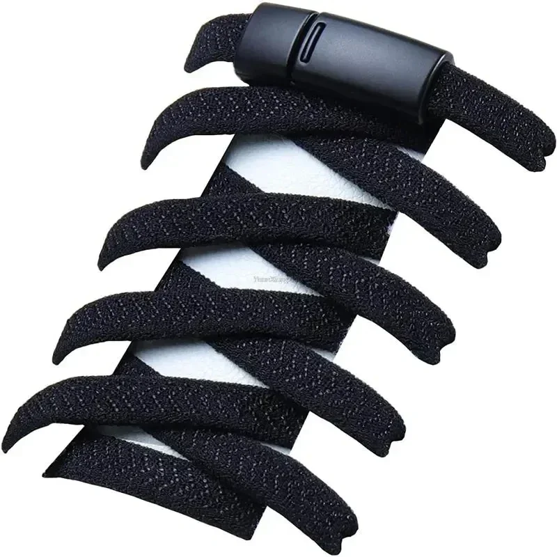 Colorful Magnetic Lock Shoelaces Elastic No-Tie Sneaker Laces for Kids & Adults Flat Rubber Shoelaces for Shoes