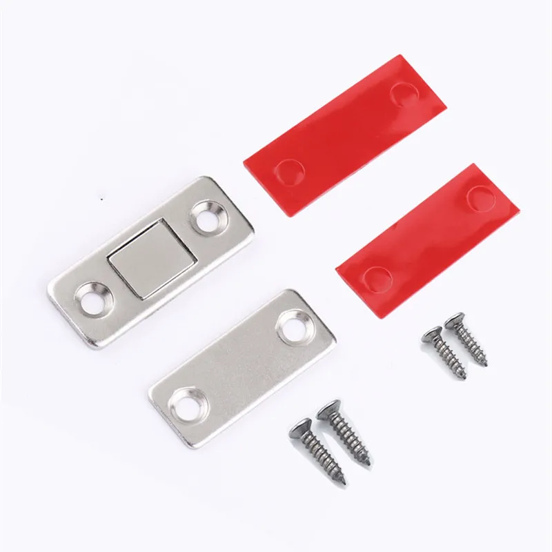 KK&FING Magnetic Cabinet Door Catches Magnet Furniture Door Stopper Hidden Door Closer with Screw for Furniture Hardware Fitting