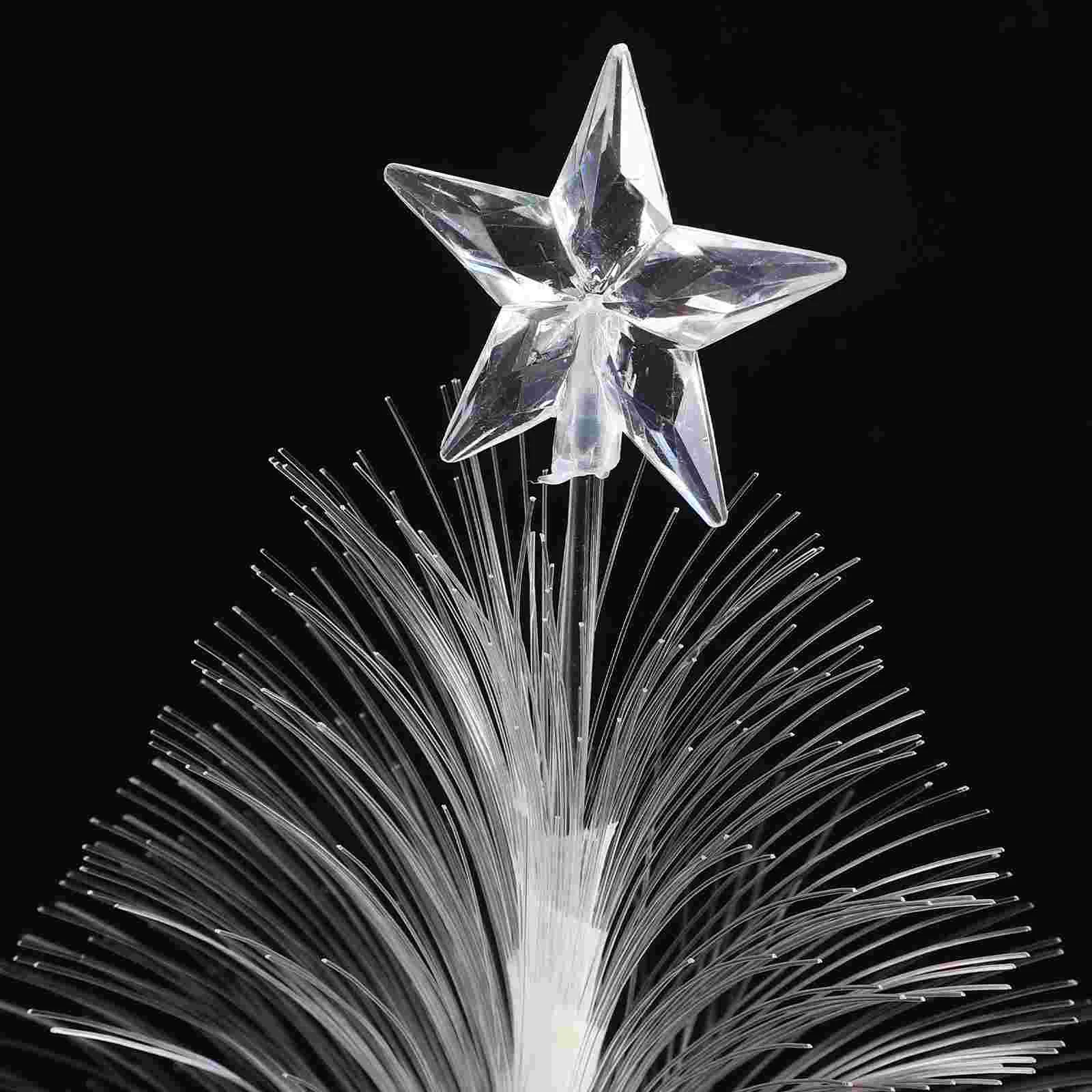 LED Fiber Optic Colorful Flash Christmas Tree Night Light Christmas Party Home Decoration Light (Random Color, No )