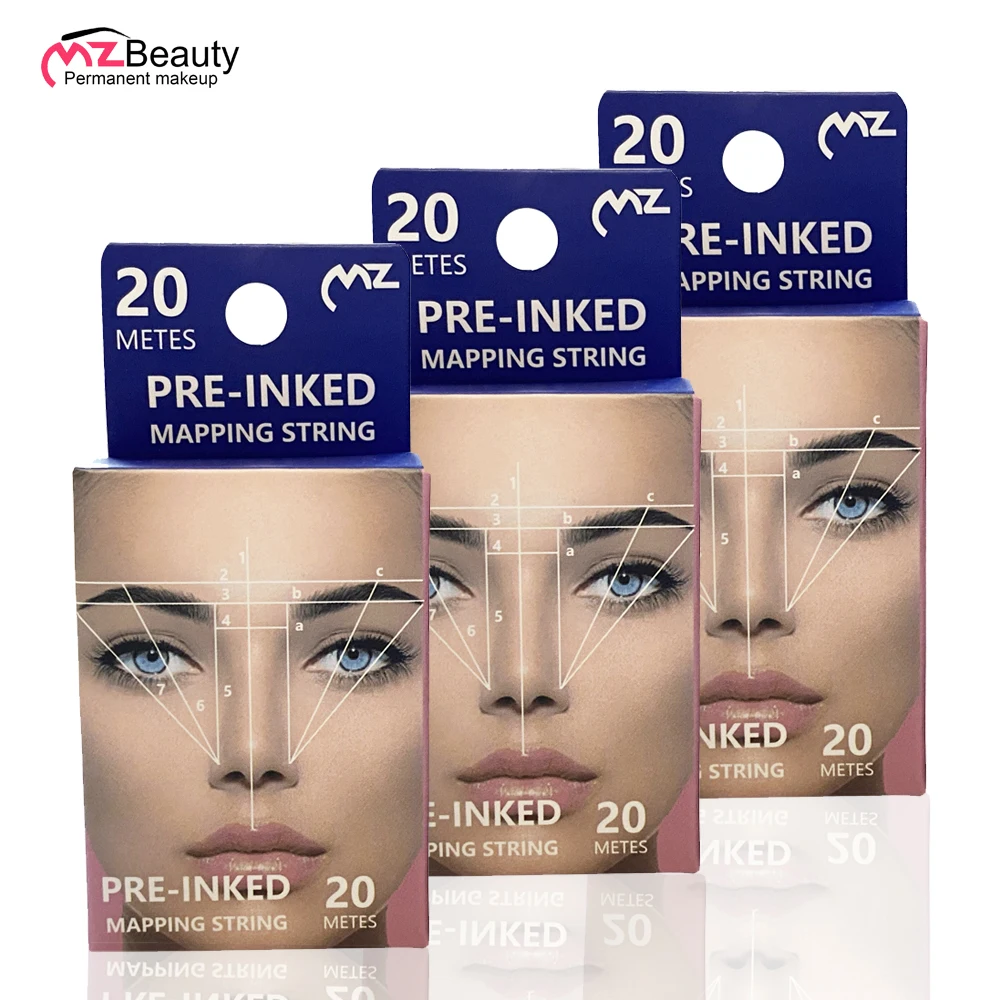 Microblading MAPPING STRING Pre-Inked Eyebrow Marker thread Tattoo Brows Point 20m Pre Inked tattoo PMU string mapping Supplies