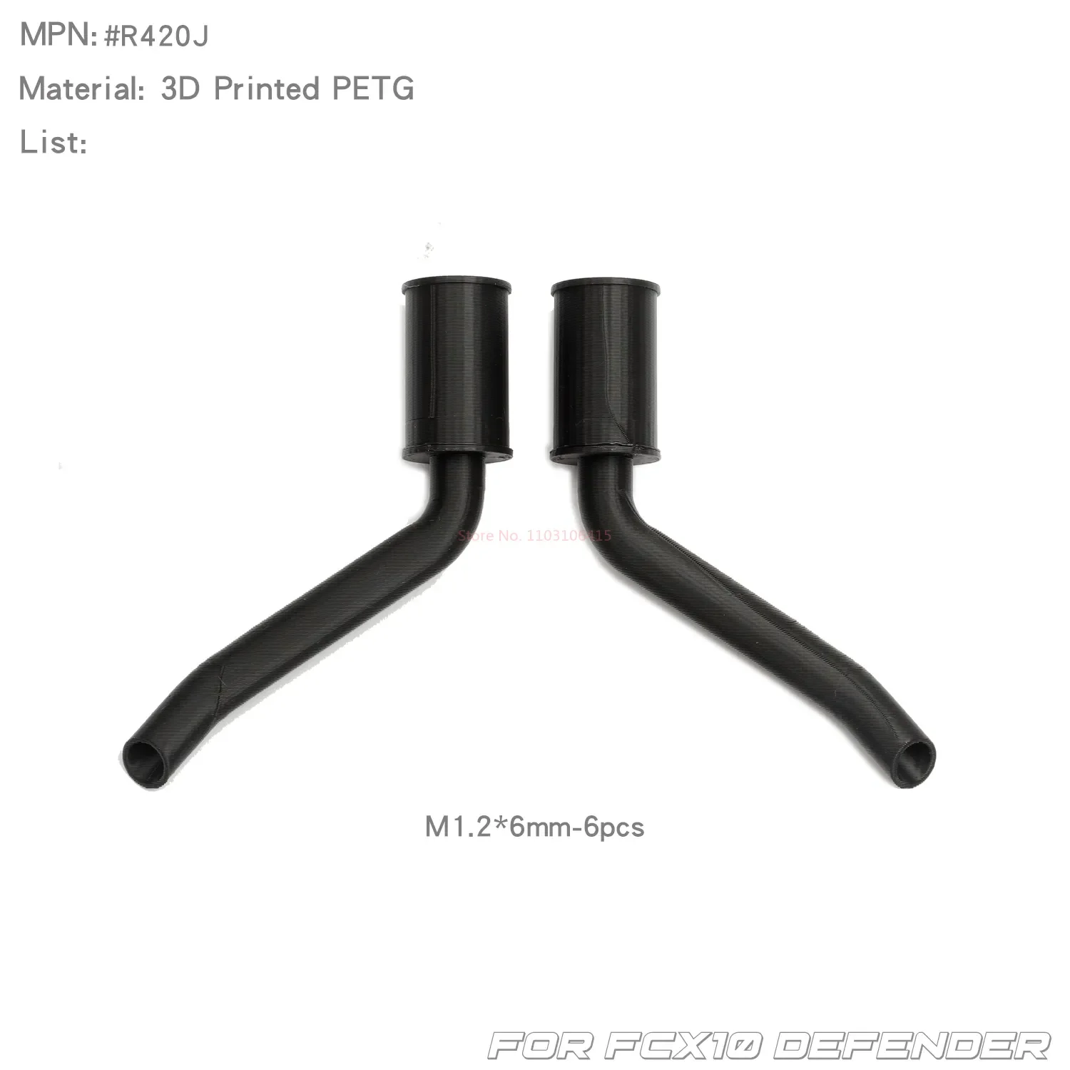 Rcdream fcx10 camelo copo defender carro de controle remoto shi dun lama filme bloco tubo escape defender simulação acessórios rc