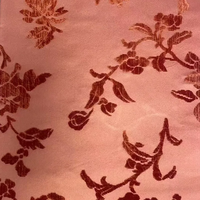 

Chinese-style Zhangzhou velvet fabric floral jacquard all-silk new clothing