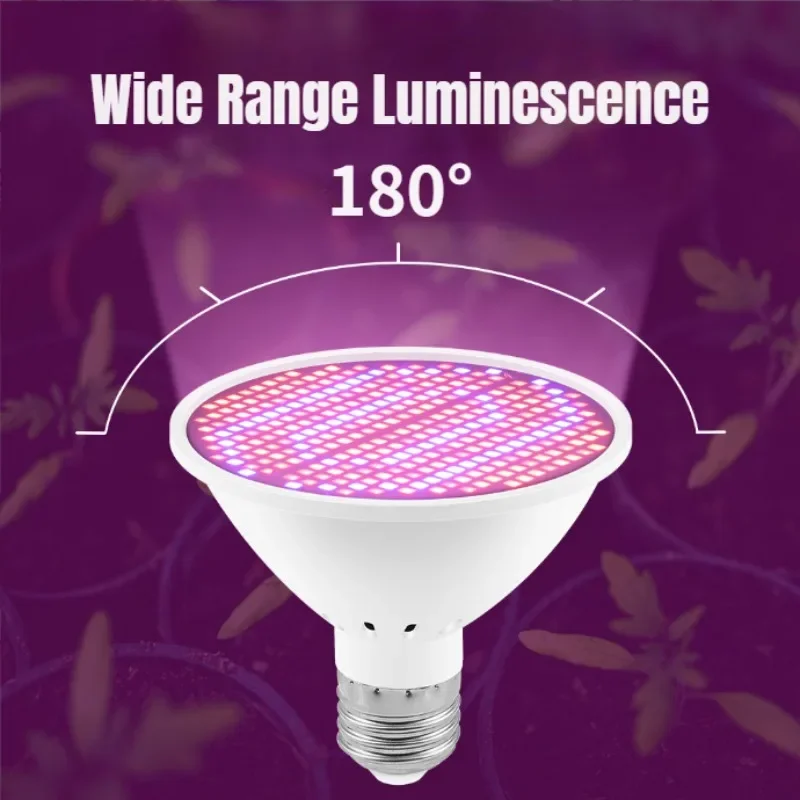 E27 126/200/300LED Plant Grow Light Indoor Hydroponics Flower Seedling Vegetables Cultivation Lamp Growth Box Bulb AC85V-265V