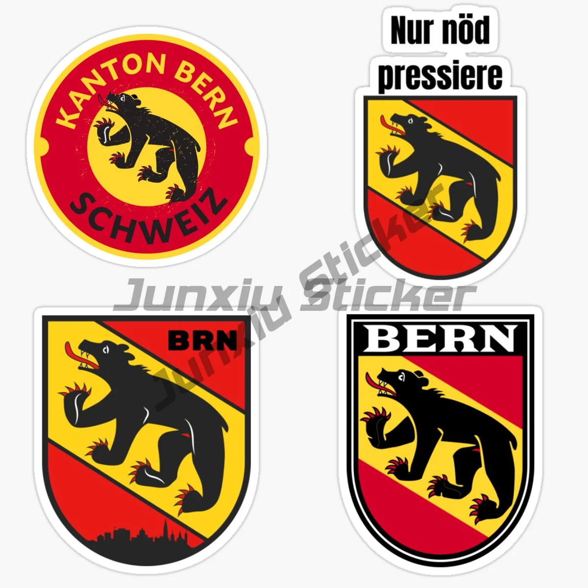 Laptop Accessories Stickers - BERN SWITZERLAND Flag Car Stickers Bike