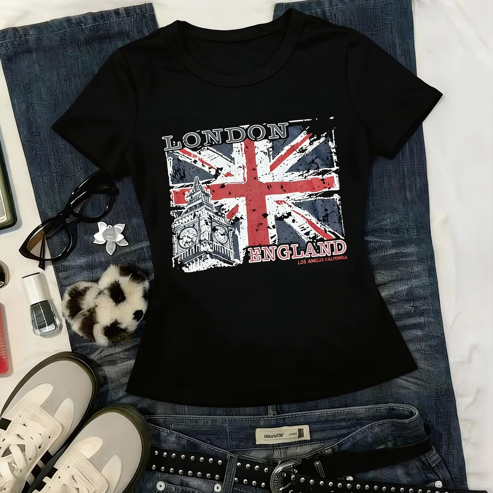 Punk Vintage 2000s Cotton Round Neck Casual T-shirt Oversized Unisex for Men Women Cotton Tee Shirt Clothes Trendy Cotton soft