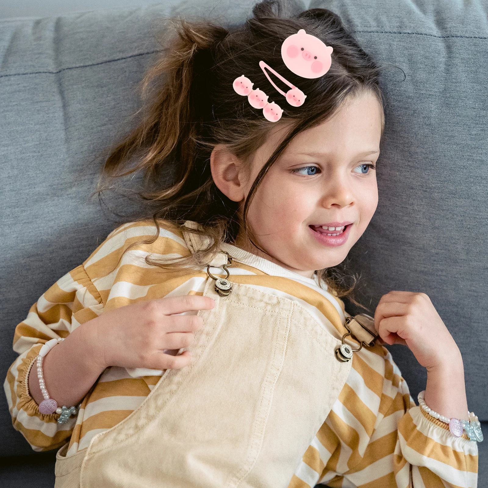 

9pcs Lovely Pig Hairpins Pink Cartoon Hair Clips For Kids Girls Resin Hair Decor Cartoon Hairpin Party Wedding Prom Bridesmaid