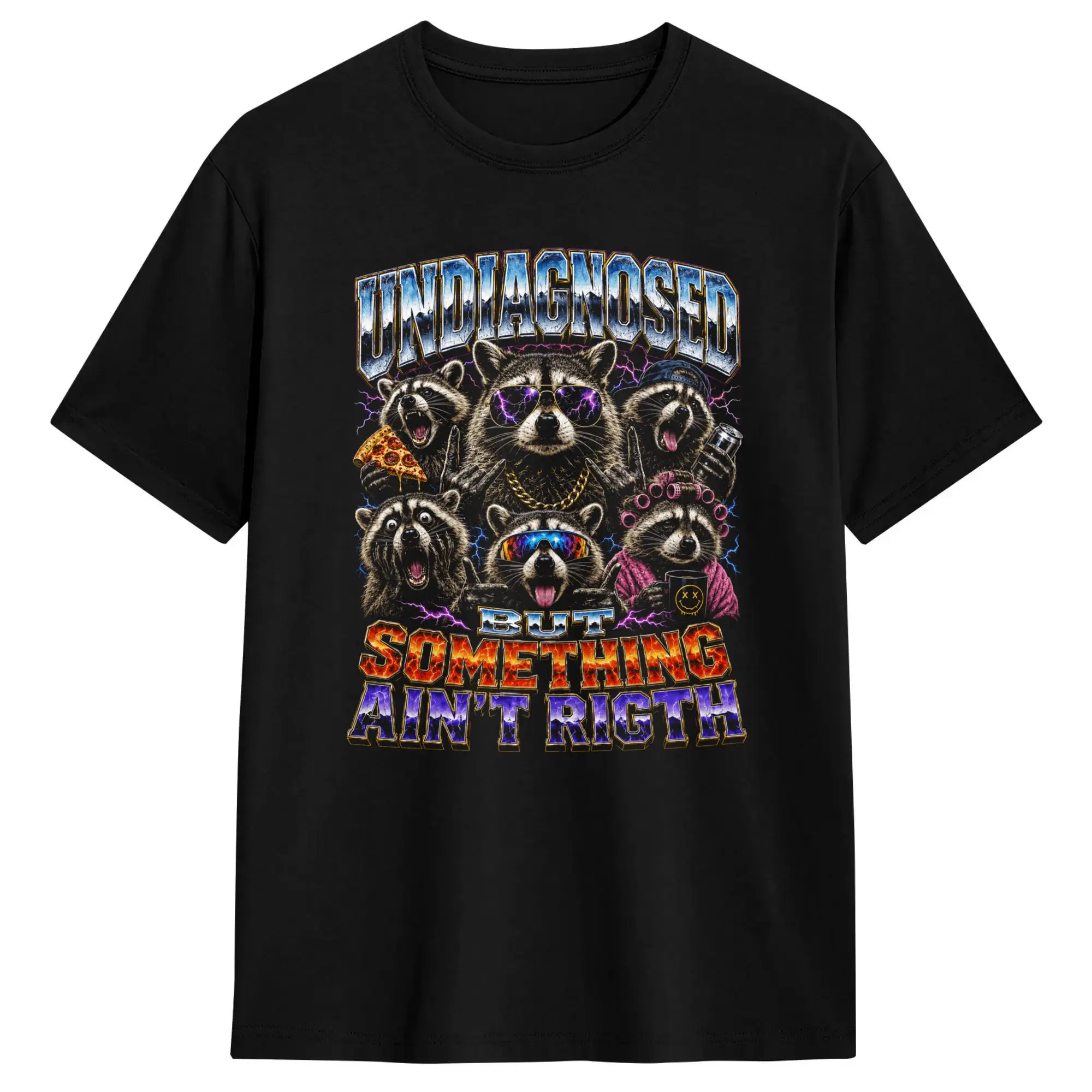 Men's Undiagnosed But Something Ain’t Right Funny T Shirts  100 Cotton Tees Summer Street Style Short-Sleeve T-Shirt O-Neck Tops