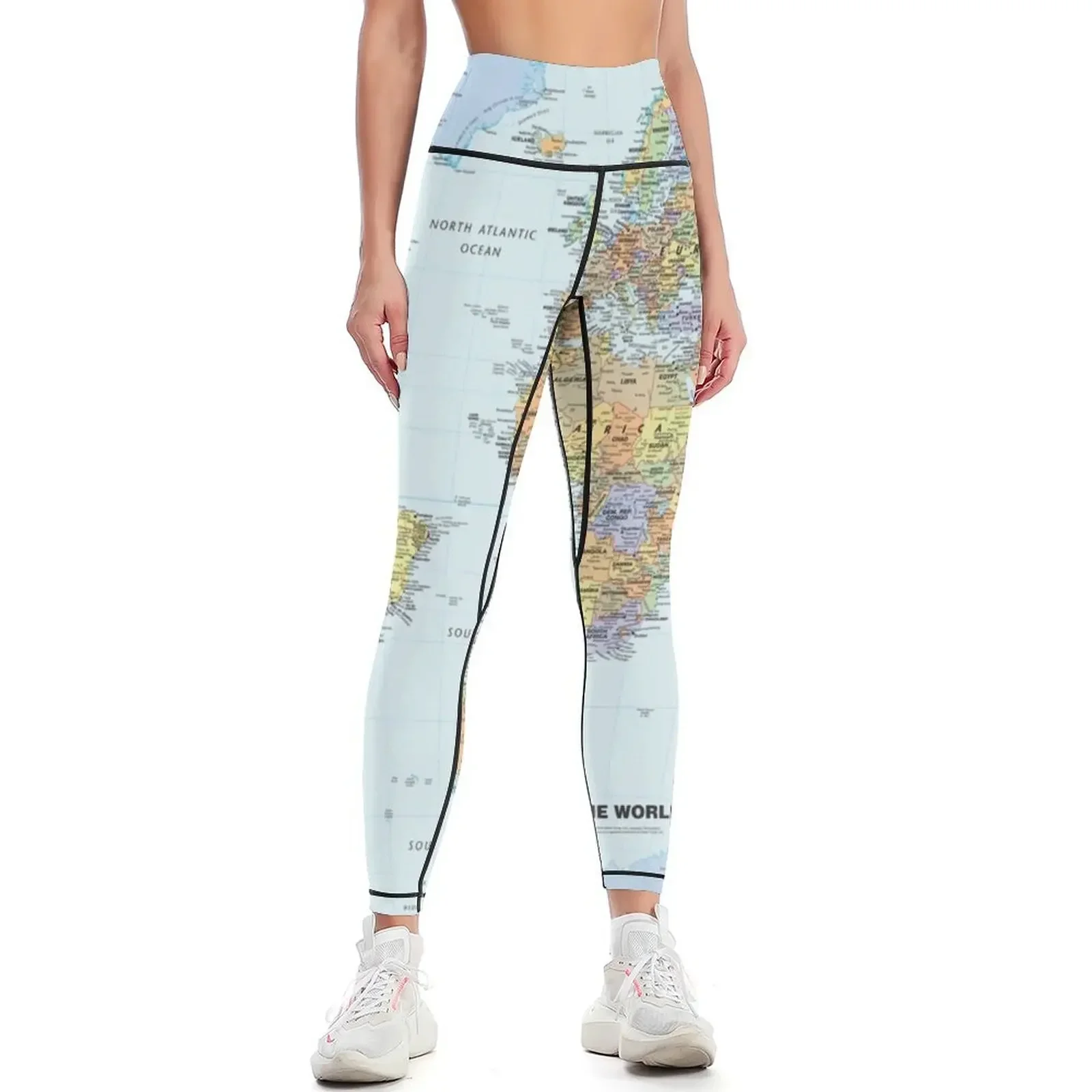 

Map Leggings Legging sport flared Sweatpants Leginsy push up Womens Leggings
