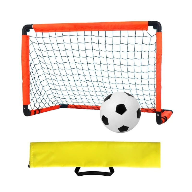 Portable Foldable Football Goals Kid Soccer Goals Lightweight Soccer Ball Net for Kids Trainning and Family Game