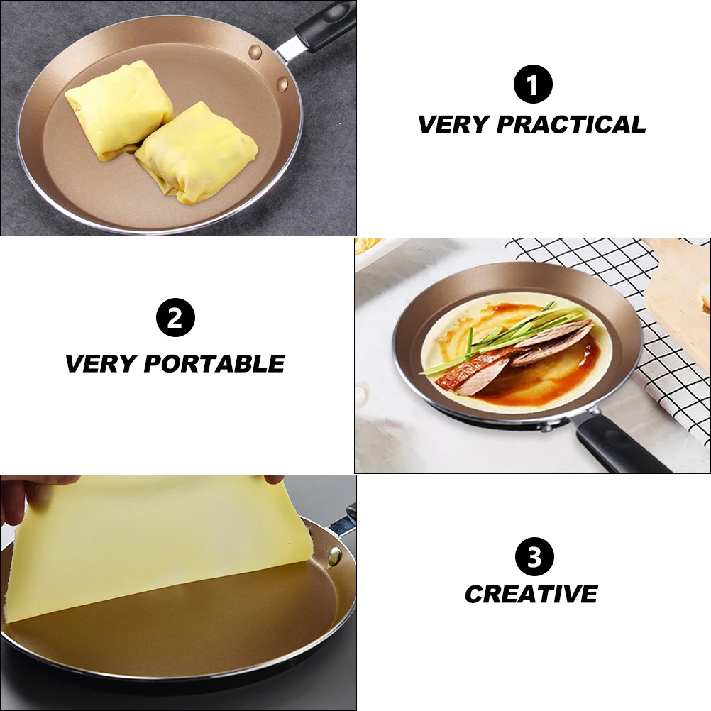 

1pc 8 Inch Frying Frying Pan Handle Flat Bottom Kitchen Omelet Nonstick Cookware Pan Cookware Griddle