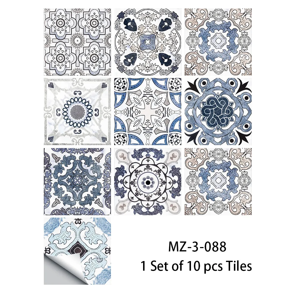 30x30cm Matte Hexagon Wall Stickers (10 Pcs), Peel-Stick Floor Tiles for Bedroom Living Room DIY Decor