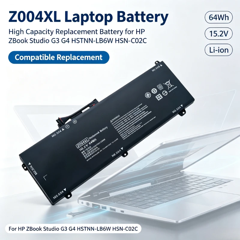 ZO04XL Laptop Battery HSTNN-LB6W HSN-C02C for HP ZBook Studio G3 G4 Notebook High Capacity Replacement Lithium Battery