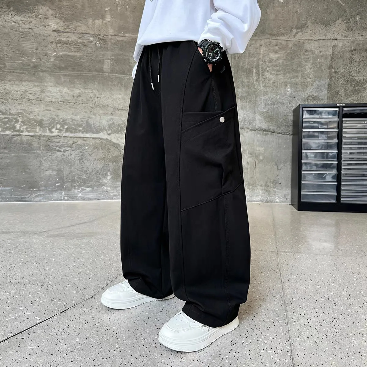 Children Classic Cotton Curved Pants for Boys Spring Autumn Stylish Trousers Kids Casual Sports Style Sweatpants Trackpants 4-15