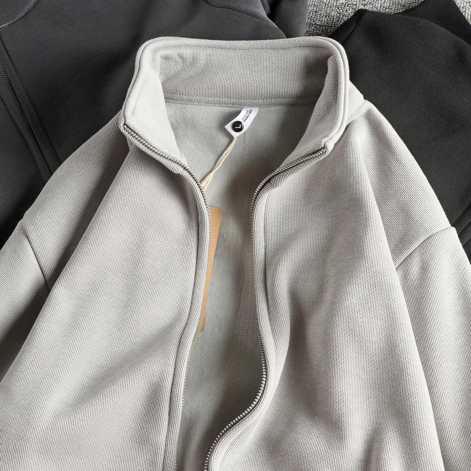 

Men's Fleece Lined Thickened Knitted Jacket Stand Collar Cardigan Outerwear Simple Retro Trendy Cotton Polyester Blend Long S...