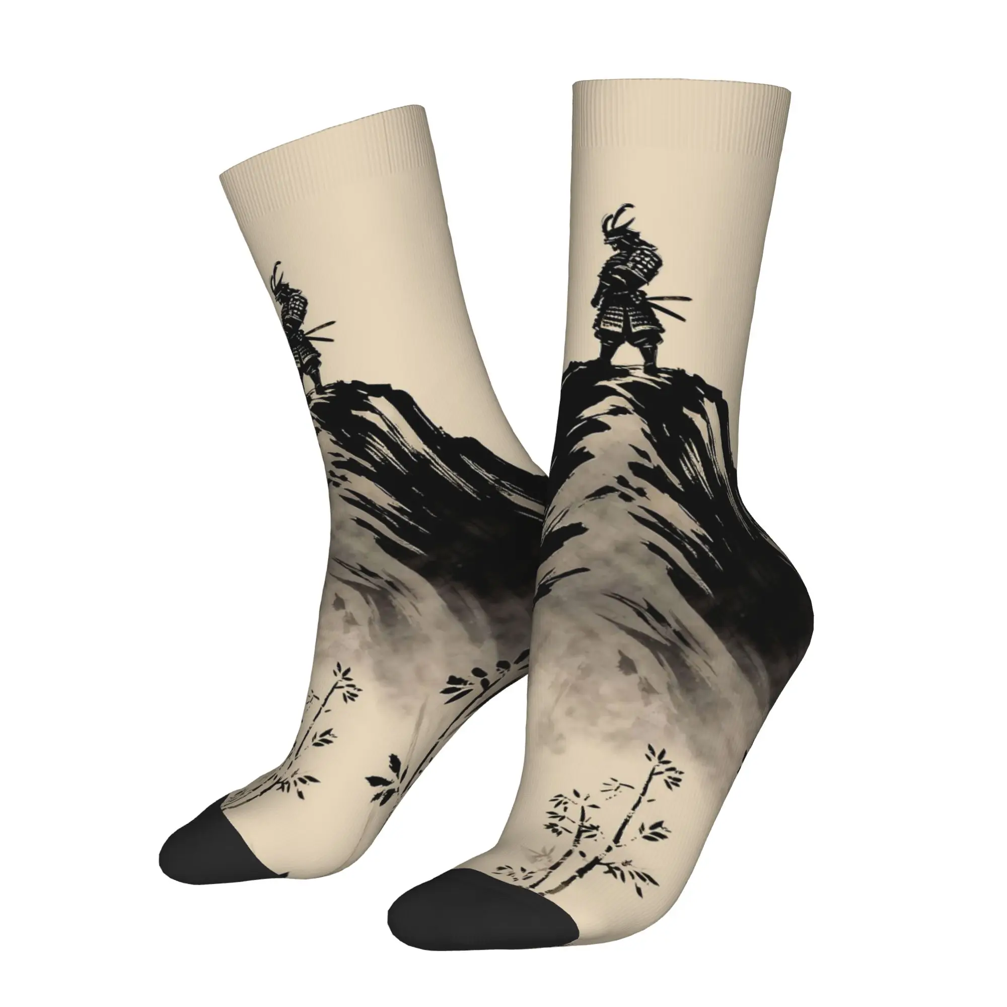 

Japanese Samurai Sock Printed Man Polyester Fashion Popular